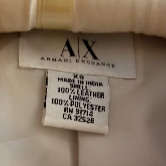 Armani Exchange rare retro distress leather jacket - Picture 3 of 3